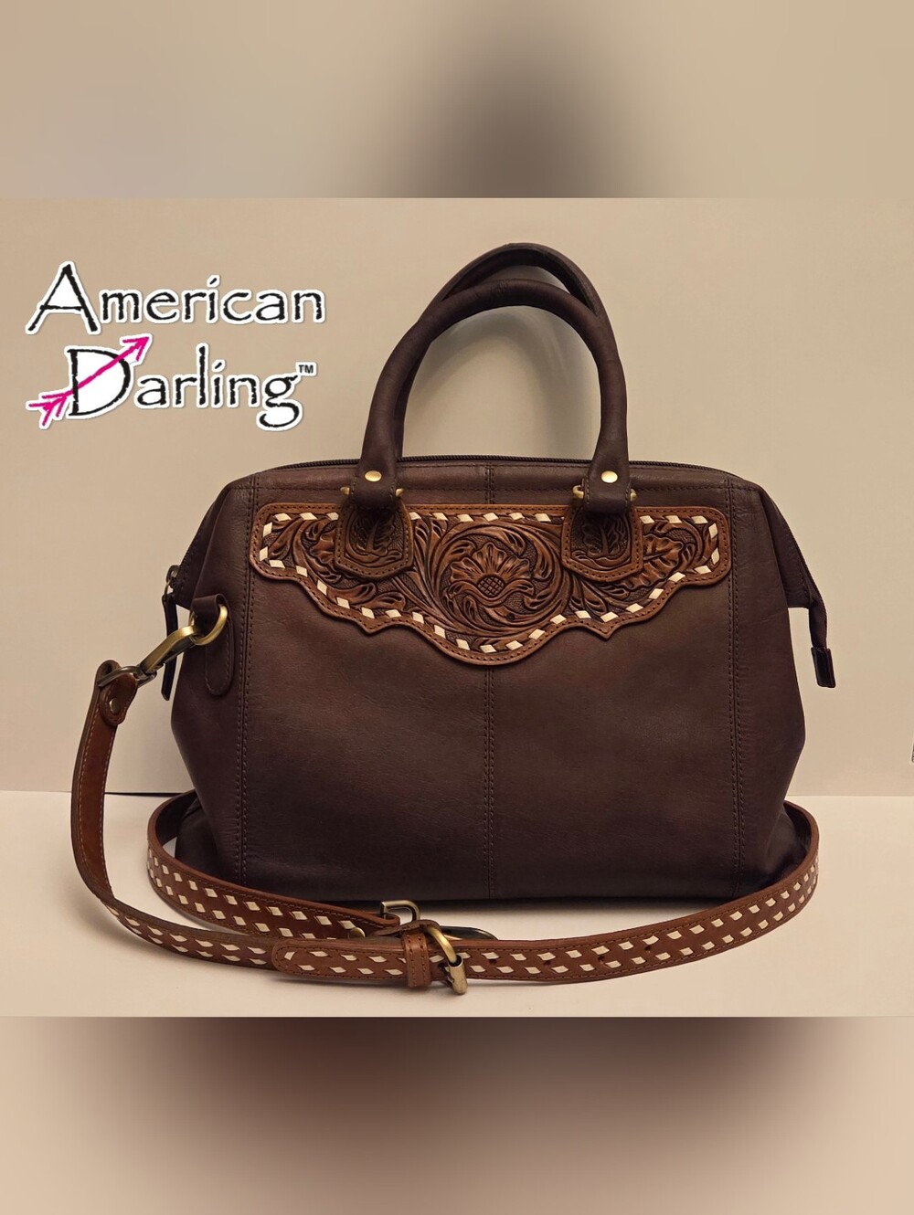 American Darling Tooled Leather Western Purse